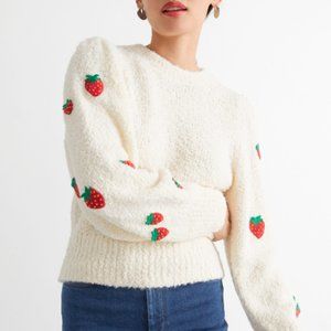 & Other Stories Strawberry Knit Sweater